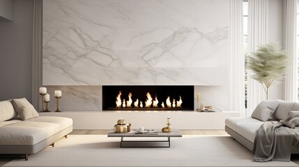 room white marble wall