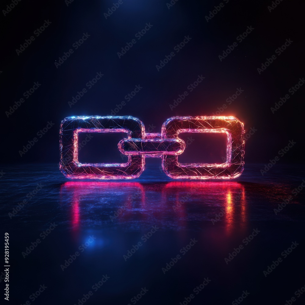Aufkleber innovative smart contract software with blockchain integration - futuristic 3d illustration concept