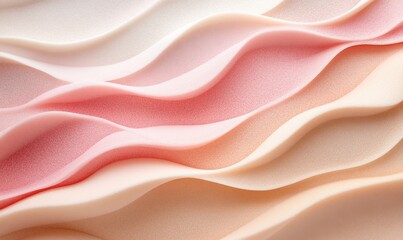 Beige pink Sand texture natural background. Close up waves pattern on sand dunes, light pastel color, minimal nature beautiful beach. Summer and travel, spa and relaxation concept. Generative AI