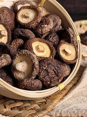 mushrooms in a basket