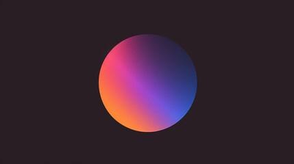 perfect smooth gradient circle with dark blue and orange color. abstract circle background