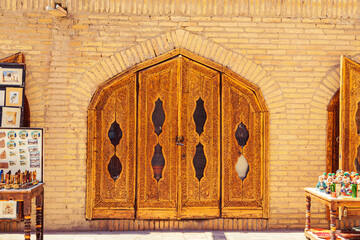 Ancient streets in the old town of Khiva.