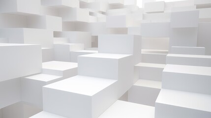 Obraz premium depth white 3d box