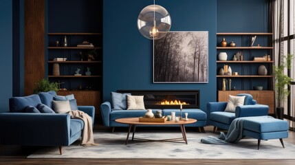modern smokey blue background