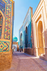 The ensemble of mausoleums Shahi-Zinda. Samarkand, Uzbekistan.