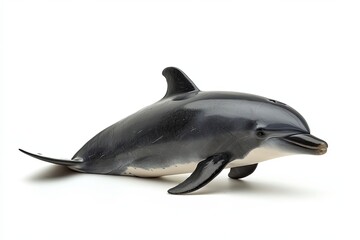 Black and White Dolphin Swimming in Water