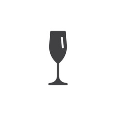 Champagne glass vector icon
