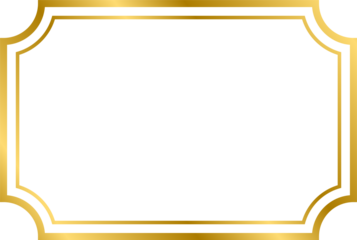 Gold shiny glowing vintage rectangle frame Gold realistic rectangle border for decoration, photo, banner. illustration. 