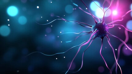 Mystical Network Of Synapses And Neural Connections In A Magical And Fantastic