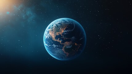 Obraz premium Earth's Surface Elements Like Oceans, Mountains, And Cities