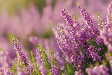 Obraz premium Close up of heather flower in bloom