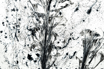 background, texture of brush strokes and splashes of paint, design elements