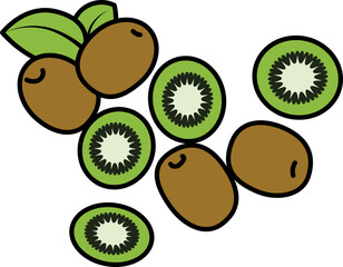 Obraz premium Kiwi vector shape