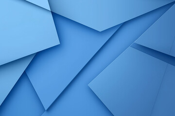 Geometric abstract design in shades of blue. The image features overlapping layers with clean lines and subtle shadows, offering a minimalist and modern look. Ideal for business presentations 