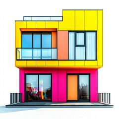 Single house exterior Design of building made with generative AI