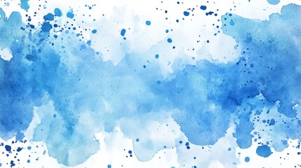 Obraz premium watercolor splashes or stain, Abstract blue watercolour painting illustration