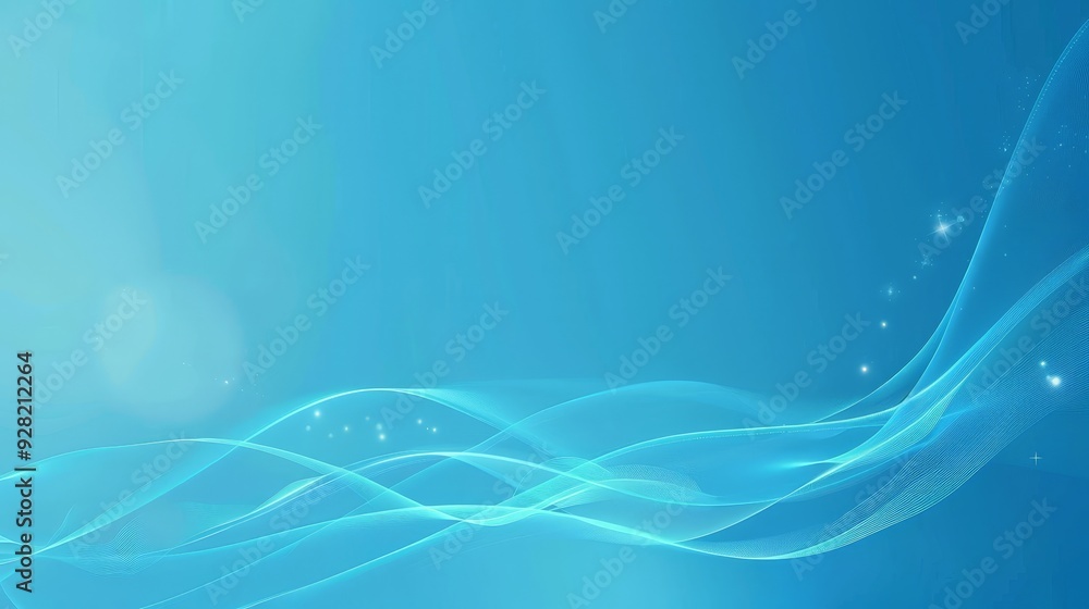 Fototapete a bright, azure blue background with a minimalist design, perfect for highlighting text or graphics 