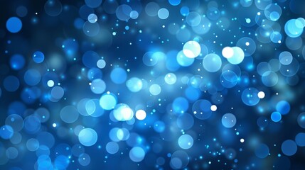 Bright abstract glittering blue background with out-of-focus bokeh lights and 3d rendered effects, ideal for festive or modern design projects and graphic applications