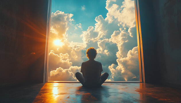 Contemplate the concept of detachment from your thoughts