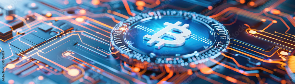 Poster explore the potential of blockchain technology investments, analyzing trends and market dynamics to 