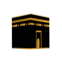 illustration of a kaaba icon flat style design simple