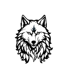 vector illustration of wolf