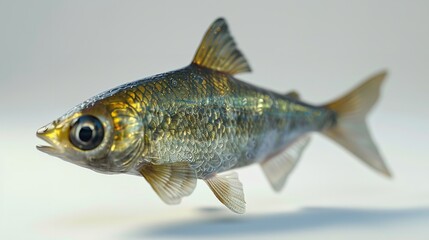 Fototapeta premium A large Largemouth Bass rests on the sandy bottom of a central Florida spring. Three-quarter view.