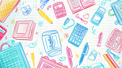 Bright and Festive Back to School Sale: A Colorful Marketing Background
