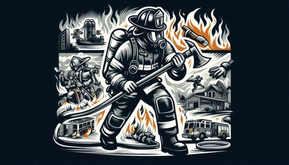 fire fighter fight with the fire