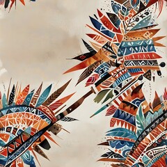 Colorful Tribal Pattern Artwork