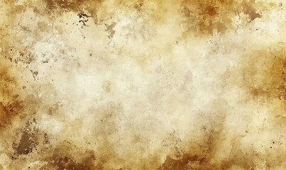 Obraz premium color beige antique elegant center shabby faded white spatter ink stains vintage stressed background parchment paper brown Old texture grunge, Generative AI