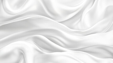 Obraz premium Abstract smooth elegant white fabric silk texture soft background white silk fabric with waves