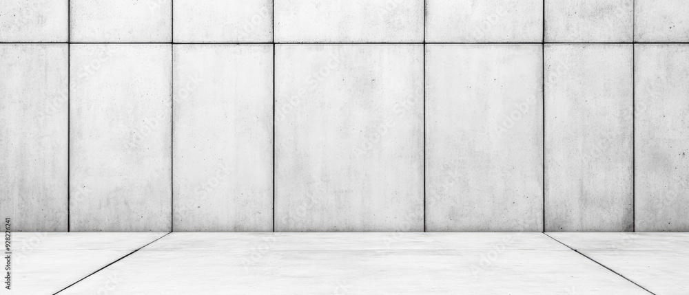 Poster minimalist concrete wall, sleek lines and textures create a modern architectural backdrop emphasizin