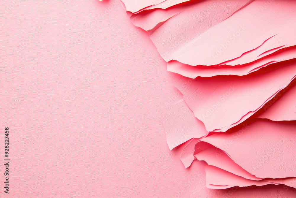 Aufkleber soft pink layers, gently overlapping textured paper pieces, create a delicate, visually appealing co