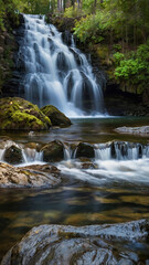 Fototapeta premium waterfall in the forest