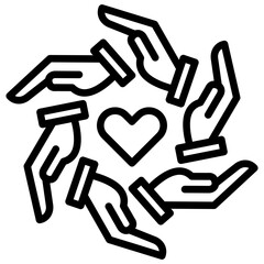 outline humanity icon