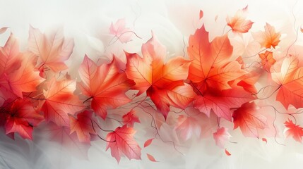 Fototapeta premium Autumn Leaves, Artistic Fall Decoration