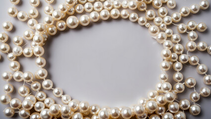 Obraz premium White pearl texture background, Luxurious white Pearls on white Background