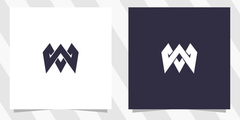 letter w logo design vector