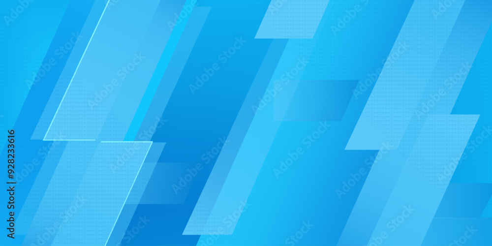 Wall mural modern abstract blue background with box rectangle 3d shapes. modern element colorful gradient backg