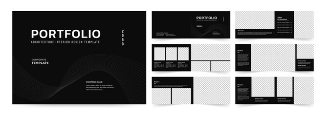 Landscape Architecture Portfolio Template, a4 standard size print ready brochure template
