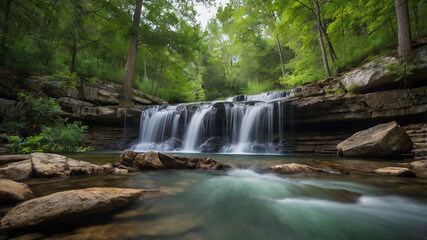 Obraz premium waterfall in the forest