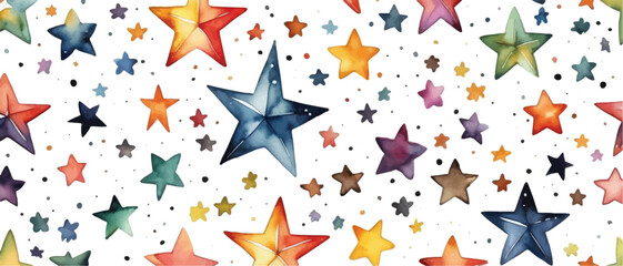 Star pattern background in watercolor style2
