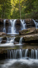 Fototapeta premium waterfall in the forest