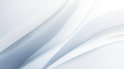 Abstract white background with curved lines light gray and white tones