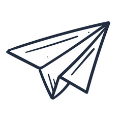 Paper plane icon isolated on white background