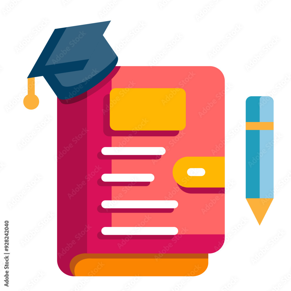 Sticker academic journal icon