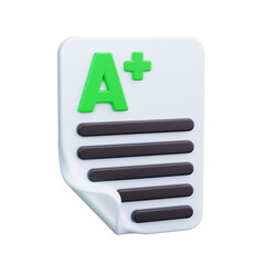 exam 3d render icons