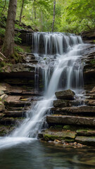 Obraz premium small waterfall in the forest