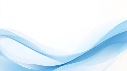 Obraz premium Light blue background with white space, lines and waves, simple abstract background with soft edges